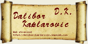 Dalibor Kaplarović vizit kartica